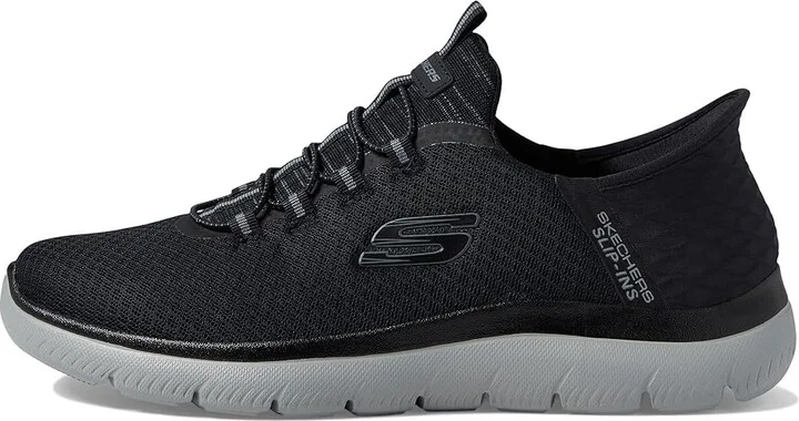 SKECHERS Summits High Range Hands Free Slip-Ins Men's Shoes Black/Charcoal : 7.5 D - Medium, Textile - Image 6