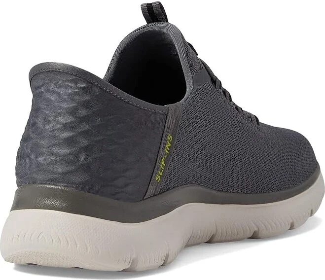 SKECHERS Summits High Range Hands Free Slip-Ins Men's Shoes Charcoal : 7 D - Medium, Textile - Image 4