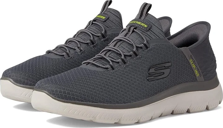 SKECHERS Summits High Range Hands Free Slip-Ins Men's Shoes Charcoal : 7 D - Medium, Textile