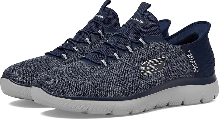 SKECHERS Summits Key Pace Hands Free Slip-In Men's Shoes Navy : 8 EE - Wide, Rubber