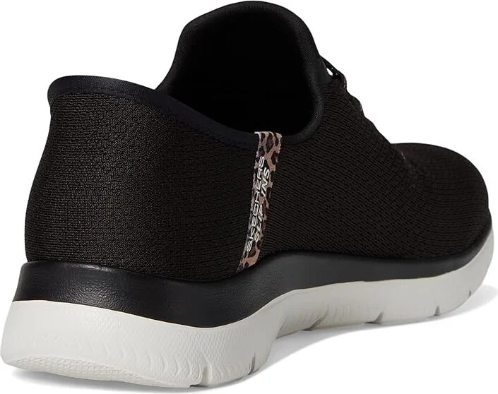 SKECHERS Summits Leopard Chic Hands Free Slip-INS Women's Shoes Black : 11 B - Medium, Rubber - Image 4