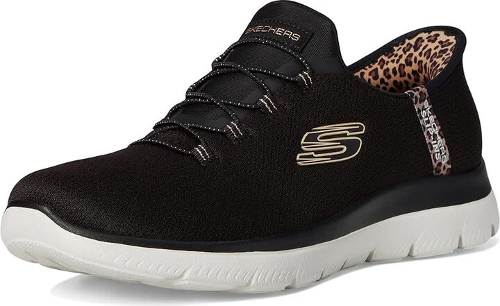 SKECHERS Summits Leopard Chic Hands Free Slip-INS Women's Shoes Black : 11 B - Medium, Rubber - Image 5