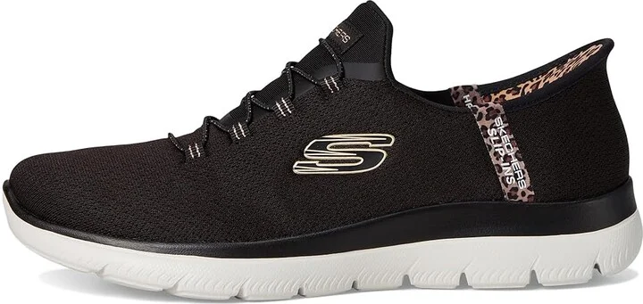 SKECHERS Summits Leopard Chic Hands Free Slip-INS Women's Shoes Black : 11 B - Medium, Rubber - Image 6
