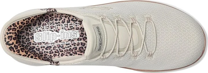 SKECHERS Summits Leopard Chic Hands Free Slip-INS Women's Shoes Natural : 8 B - Medium, Rubber - Image 2