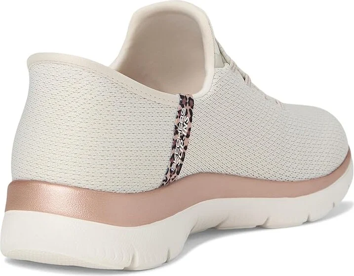 SKECHERS Summits Leopard Chic Hands Free Slip-INS Women's Shoes Natural : 8 B - Medium, Rubber - Image 4