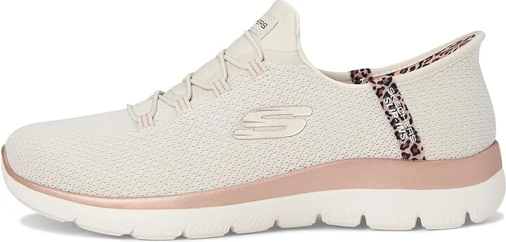 SKECHERS Summits Leopard Chic Hands Free Slip-INS Women's Shoes Natural : 8 B - Medium, Rubber - Image 6