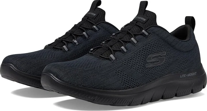 SKECHERS Summits Louvin Men's Shoes Black/Black : 7.5 D - Medium, Textile