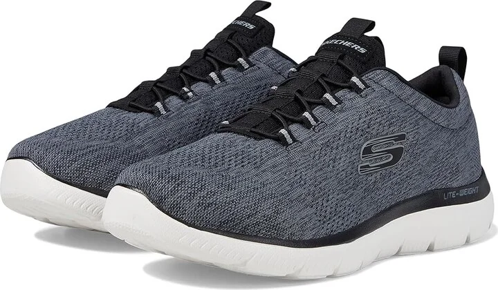 SKECHERS Summits Louvin Men's Shoes Black/White : 11.5 D - Medium, Textile