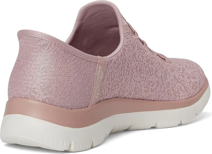 SKECHERS Summits-Lunar Glow Hands Free Slip-Ins Women's Shoes Mauve : 6.5 B - Medium, Textile - Image 4