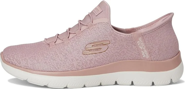 SKECHERS Summits-Lunar Glow Hands Free Slip-Ins Women's Shoes Mauve : 6.5 B - Medium, Textile - Image 6