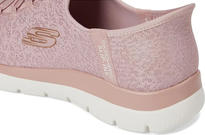 SKECHERS Summits-Lunar Glow Hands Free Slip-Ins Women's Shoes Mauve : 6.5 B - Medium, Textile - Image 7