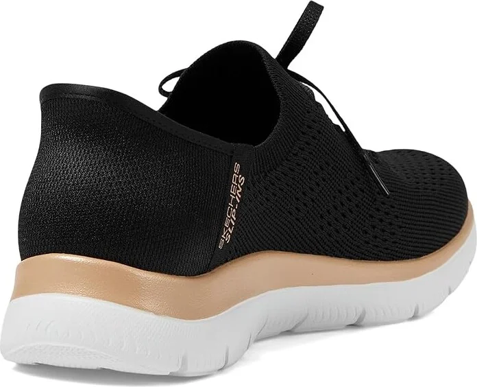 SKECHERS Summits Night Chic Hands Free Slip-Ins Women's Shoes Black/ Rose Gold : 5.5 B - Medium, Rubber - Image 4