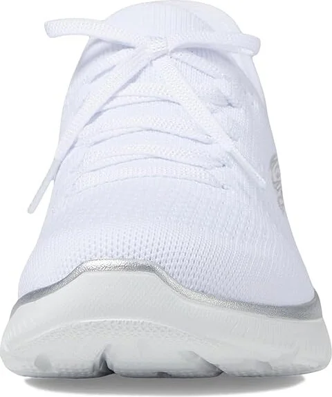 SKECHERS Summits Night Chic Hands Free Slip-Ins Women's Shoes White/ Silver : 12 B - Medium, Rubber - Image 5