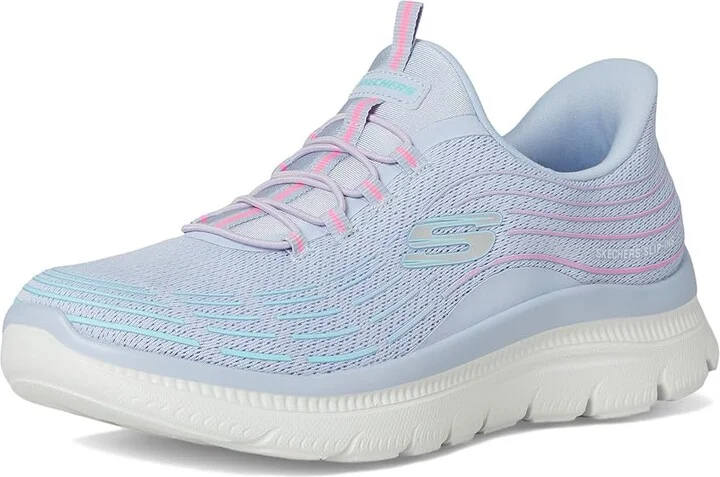 SKECHERS Summits Plus Hands Free Slip-INS Women's Shoes Light Blue : 5.5 B - Medium, Synthetic - Image 5