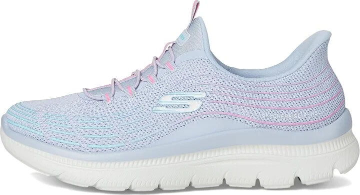 SKECHERS Summits Plus Hands Free Slip-INS Women's Shoes Light Blue : 5.5 B - Medium, Synthetic - Image 6