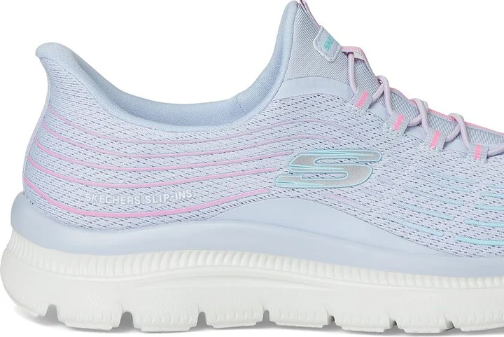 SKECHERS Summits Plus Hands Free Slip-INS Women's Shoes Light Blue : 5.5 B - Medium, Synthetic - Image 7