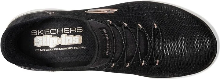 SKECHERS Summits-Slip Ins Women's Shoes Black/Rose Gold : 5 C - Wide - Image 2