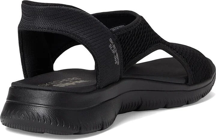 SKECHERS Summits - Sweetly Evolved Women's Sandals Black/Black : 5.5 B - Medium, Leather/Rubber/Textile - Image 4