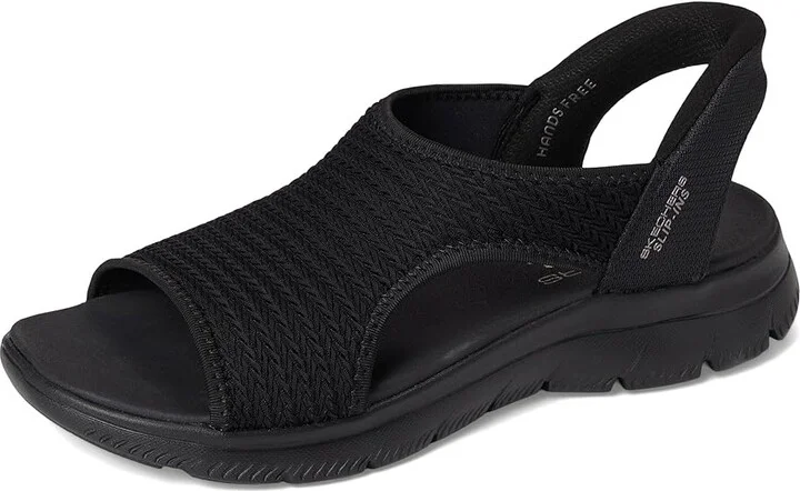 SKECHERS Summits - Sweetly Evolved Women's Sandals Black/Black : 5.5 B - Medium, Leather/Rubber/Textile - Image 5