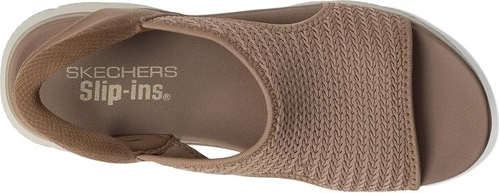 SKECHERS Summits - Sweetly Evolved Women's Sandals Mocha : 5.5 B - Medium, Leather/Rubber/Textile - Image 2