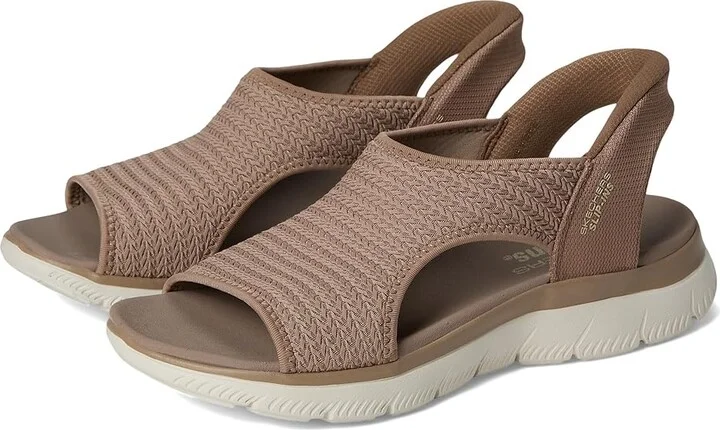 SKECHERS Summits - Sweetly Evolved Women's Sandals Mocha : 5.5 B - Medium, Leather/Rubber/Textile