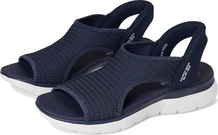 SKECHERS Summits - Sweetly Evolved Women's Sandals Navy : 5.5 B - Medium, Leather/Rubber/Textile