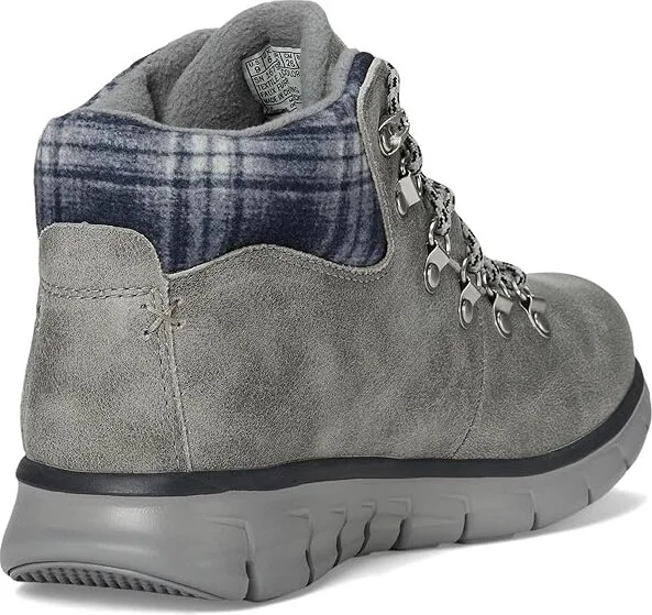 SKECHERS Synergy - Plaid Mood Women's Boots Charcoal : 9.5 B - Medium, Faux Fur/Lace/Rubber - Image 4