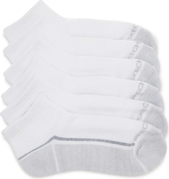 Skechers Terry No Show Socks 6 Pack