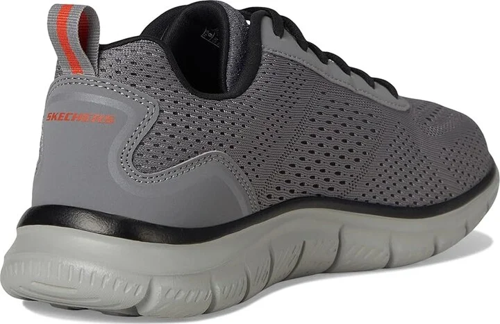 SKECHERS Track Leshur Men's Shoes Charcoal/Orange : 11 D - Medium - Image 4