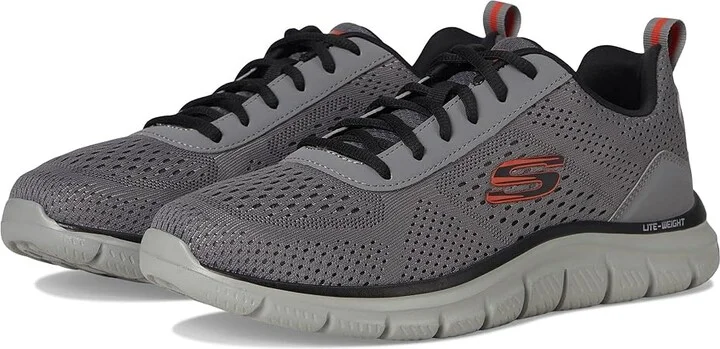 SKECHERS Track Leshur Men's Shoes Charcoal/Orange : 11 D - Medium