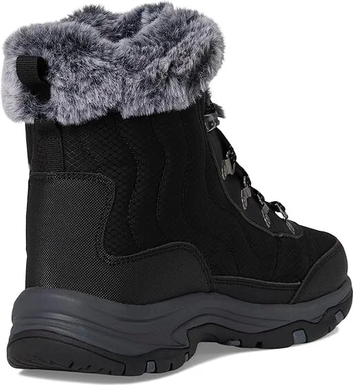 SKECHERS Trego - Stormie Women's Rain Boots Black/Black : 7.5 B - Medium, Rubber/Textile - Image 4