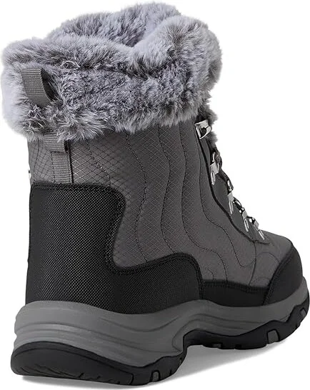 SKECHERS Trego - Stormie Women's Rain Boots Charcoal : 8.5 B - Medium, Rubber/Textile - Image 4