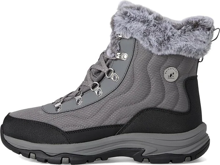 SKECHERS Trego - Stormie Women's Rain Boots Charcoal : 8.5 B - Medium, Rubber/Textile - Image 6