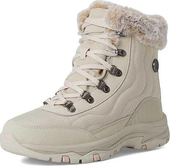 SKECHERS Trego - Stormie Women's Rain Boots Natural : 7.5 B - Medium, Rubber/Textile - Image 5