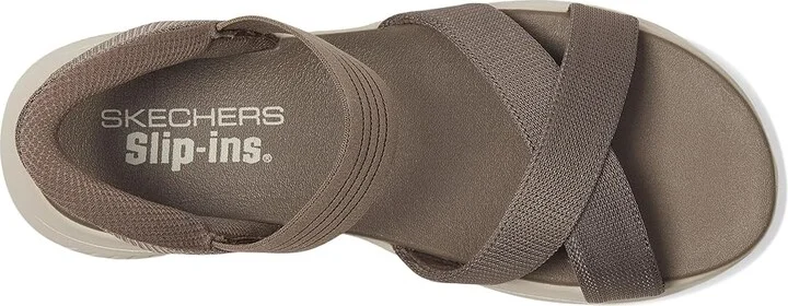 SKECHERS Ultra Flex 3.0 - Never Netter Hands Free Slip-Ins Women's Sandals Dark Taupe : 5 B - Medium, Synthetic - Image 2