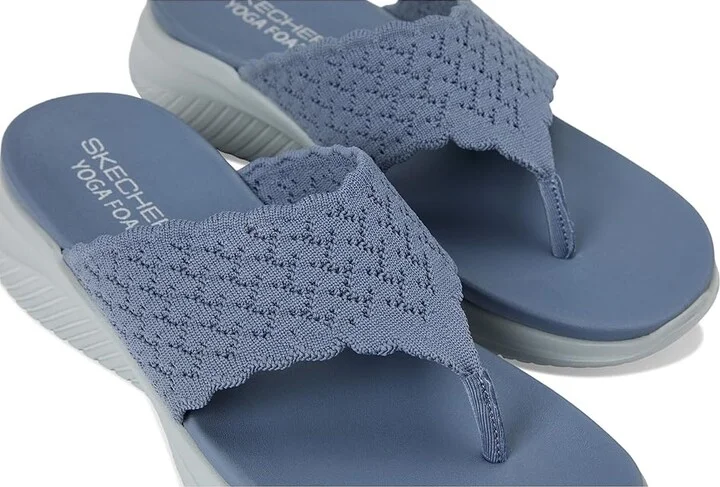 SKECHERS Ultra Flex 3.0 - Ryhthm Waves Women's Sandals Slate : 7.5 B - Medium, Synthetic - Image 7