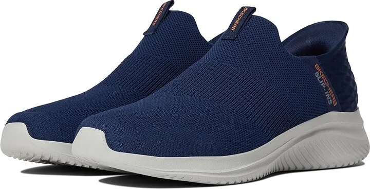 SKECHERS Ultra Flex 3.0 Smooth Step Hands Free Slip-Ins Men's Shoes Navy : 6.5 EE - Wide, Synthetic/Textile