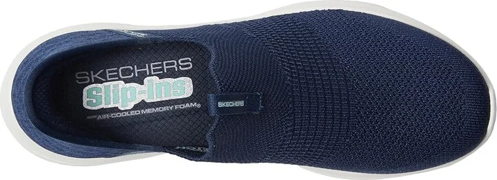 SKECHERS Ultra Flex 3.0 - Smooth Step Hands Free Slip-Ins Women's Shoes Navy : 5 C - Wide, Textile - Image 2