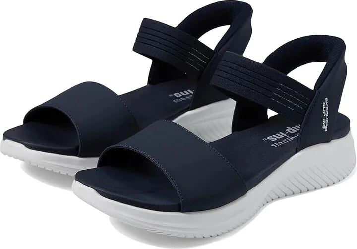 SKECHERS Ultra Flex 3.0 - Summerville Hands Free Slip-Ins Women's Shoes Navy : 8 B - Medium