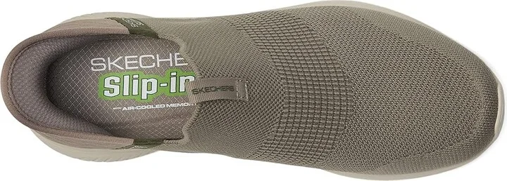 SKECHERS Ultra Flex 3.0 Viewpoint Hands Free Slip-Ins Men's Shoes Taupe/Olive : 7 D - Medium, Textile - Image 2