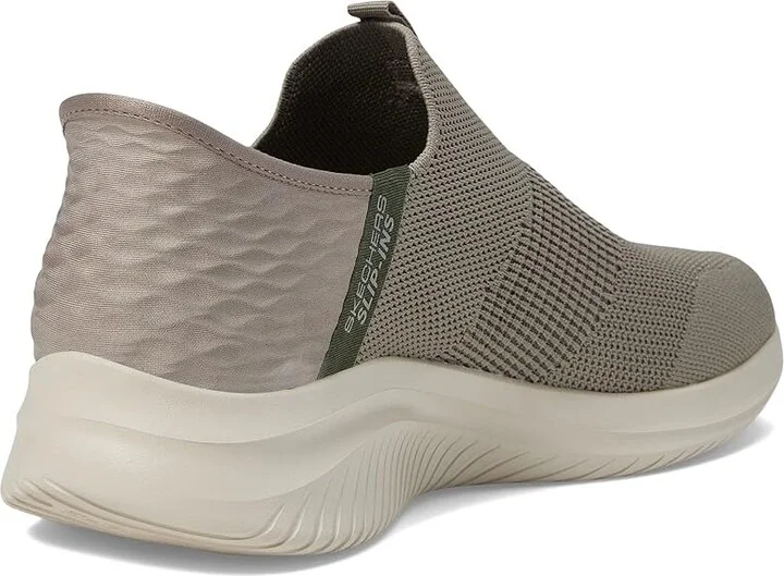SKECHERS Ultra Flex 3.0 Viewpoint Hands Free Slip-Ins Men's Shoes Taupe/Olive : 7 D - Medium, Textile - Image 4