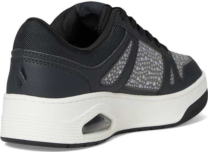 SKECHERS Uno Court - Opulent Pearls Women's Shoes Black : 9 B - Medium, Lace/Polyester/Rubber - Image 4