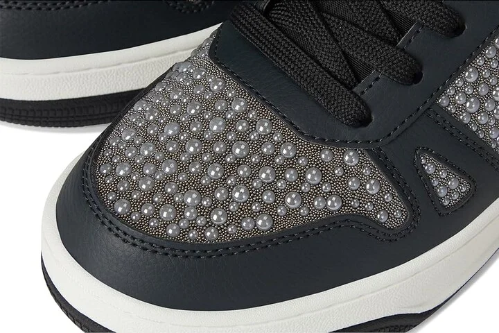 SKECHERS Uno Court - Opulent Pearls Women's Shoes Black : 9 B - Medium, Lace/Polyester/Rubber - Image 7