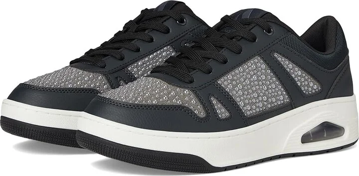 SKECHERS Uno Court - Opulent Pearls Women's Shoes Black : 9 B - Medium, Lace/Polyester/Rubber