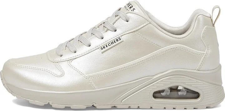 SKECHERS Uno-Galactic Gal Women's Shoes White : 7.5 B - Medium, Leather - Image 6
