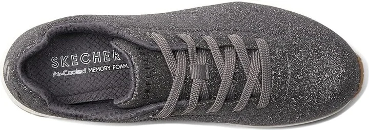 SKECHERS Uno - Glitter Bomb Women's Shoes Pewter : 7 B - Medium, Synthetic - Image 2