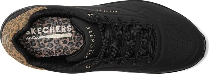 SKECHERS Uno - Jungle Nite Women's Shoes Black/Black : 8.5 B - Medium, Synthetic - Image 2