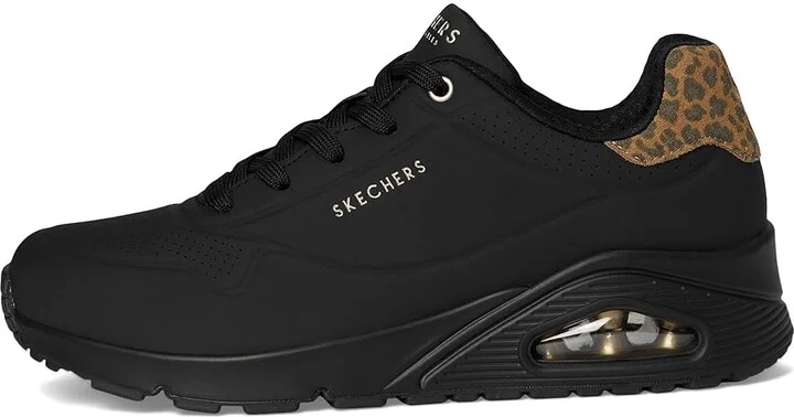 SKECHERS Uno - Jungle Nite Women's Shoes Black/Black : 8.5 B - Medium, Synthetic - Image 6