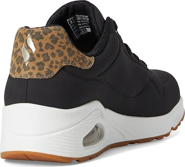 SKECHERS Uno - Jungle Nite Women's Shoes Black/Leopard : 9 B - Medium, Synthetic - Image 4