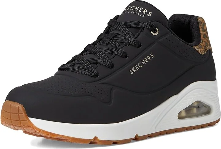 SKECHERS Uno - Jungle Nite Women's Shoes Black/Leopard : 9 B - Medium, Synthetic - Image 5